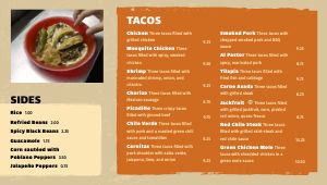 Mexican Digital Video Menu Design