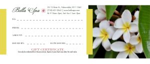 Spa Gift Certificate