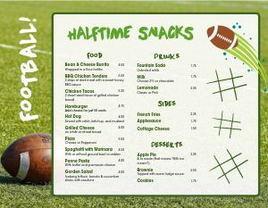 Halftime Kids Menu