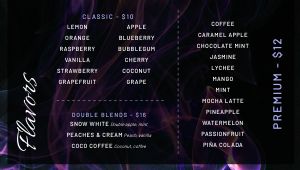 Classic Hookah Digital Menu Board