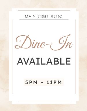 Dine In Available Poster