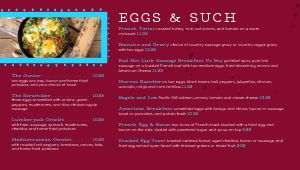 Deep Red Breakfast Digital Menu Board