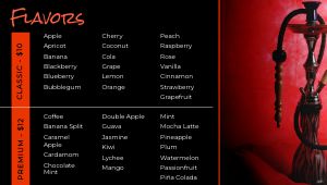 Hookah Digital Menu Board Example