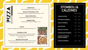 Pizza Digital Display Menu