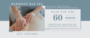 Spa Massage Gift Certificate