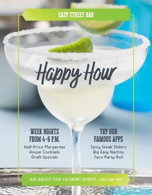 Happy Hour Margarita Flyer