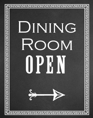 Dining Room Open Sandwich Board