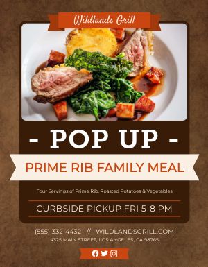 Popup Meal Flyer