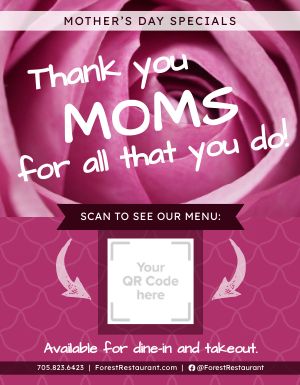 Mothers Day Specials Signage