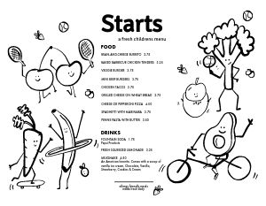 Vegetable Kids Menu