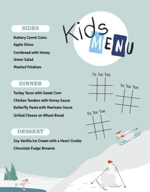 Winter Kids Menu