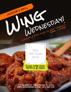 Wing Specials Flyer