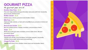 Vibrant Pizza Video Menu Board