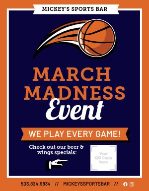 March Madness Event Flyer