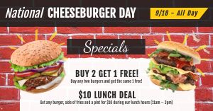 Cheeseburger Day Facebook Update