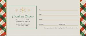 Christmas Gift Certificate