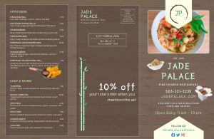 Chinese Menu Mailer