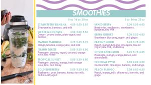 Simple Smoothie Digital Video Menu Screens