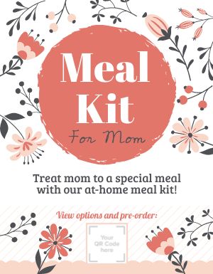 Mothers Day Meal Kit Sign