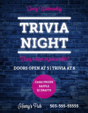 Pub Trivia Flyer