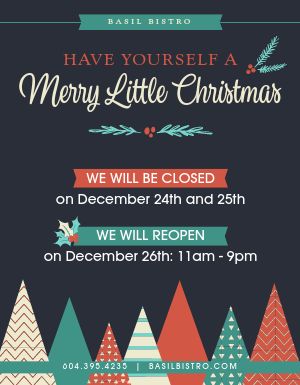 Christmas Hours Sign