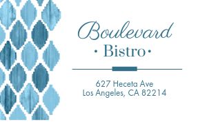 Bistro Restaurant Card