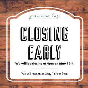 Closing Early Instagram Update