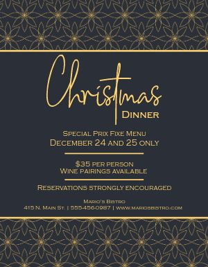 Christmas Dinner Flyer