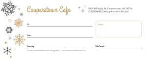 Snowflake Gift Certificate