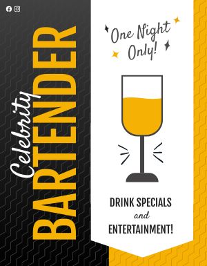 Celebrity Bartender Flyer